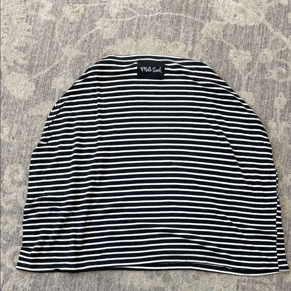 Milk Snob Black & White Striped Nursing Cover